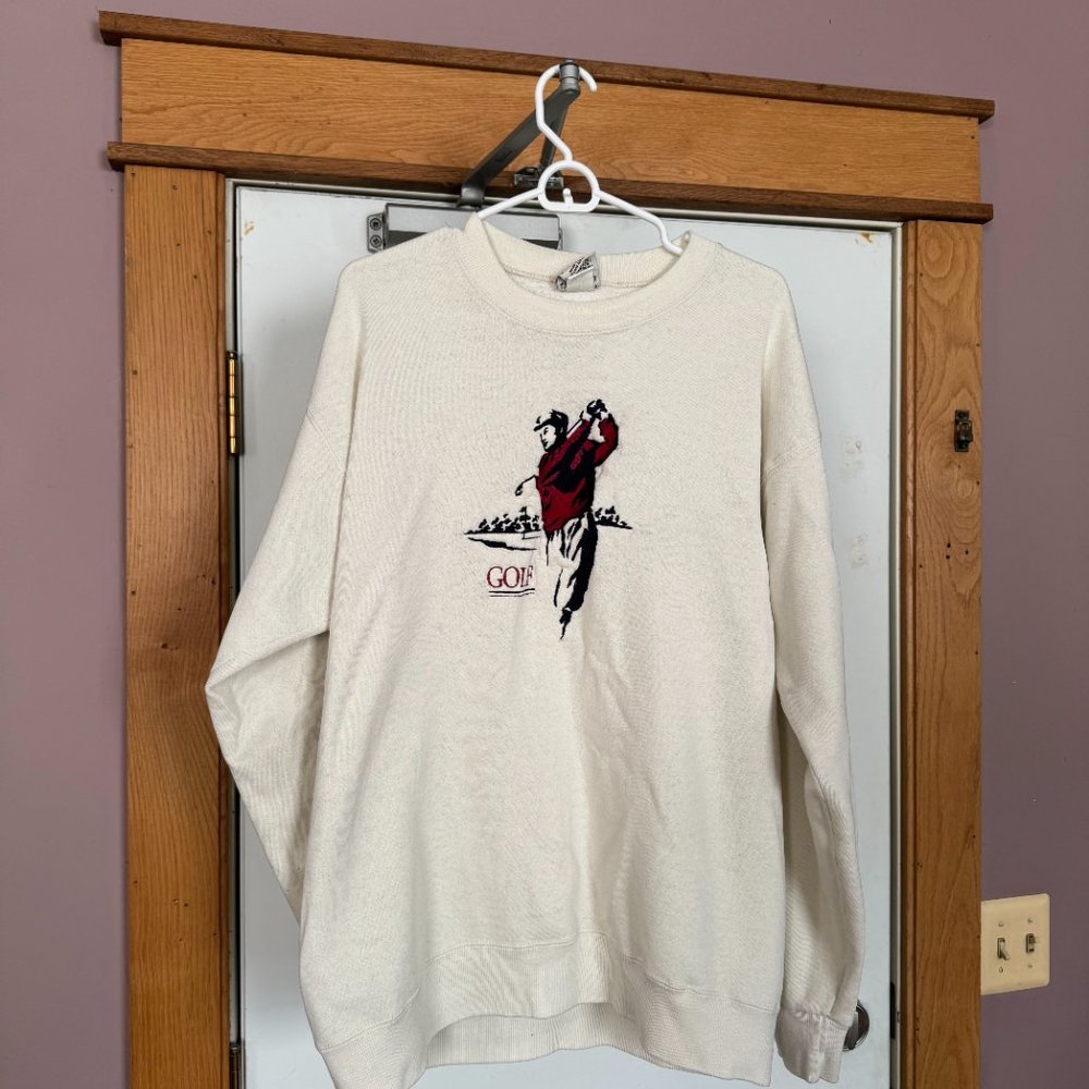 Golf sweatshirt, Large.